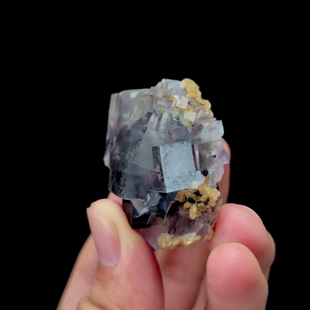 Natural Transparent Fluorite and Wolframite Mineral Specimen,High Quality Specimen,YAO GANG XIAN,HUNAN,CHINA(47*32*26mm) - image 2