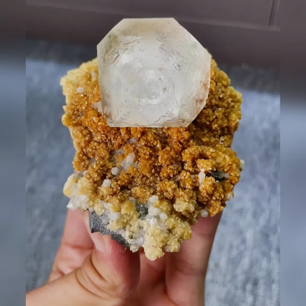 Natural Transparent Fluorite comes from Inner Mongolia,China 70*85*55MM image