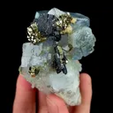 Natural Transparent Fluorite with Quartz and Pyrite, Mineral Specimen:Yaogangxian,Hunan (50*75*45MM) - image 5