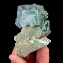 Natural Transparent Fluorite with Quartz and Pyrite, Mineral Specimen:Yaogangxian,Hunan (50*75*45MM) - image 6