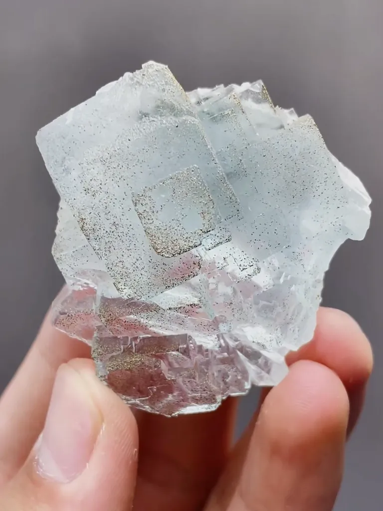 Natural Transparent Glassy Fluorite and Pyrite coexist comes from Yaogangxian,Hunan 40*25*45MM - image 2