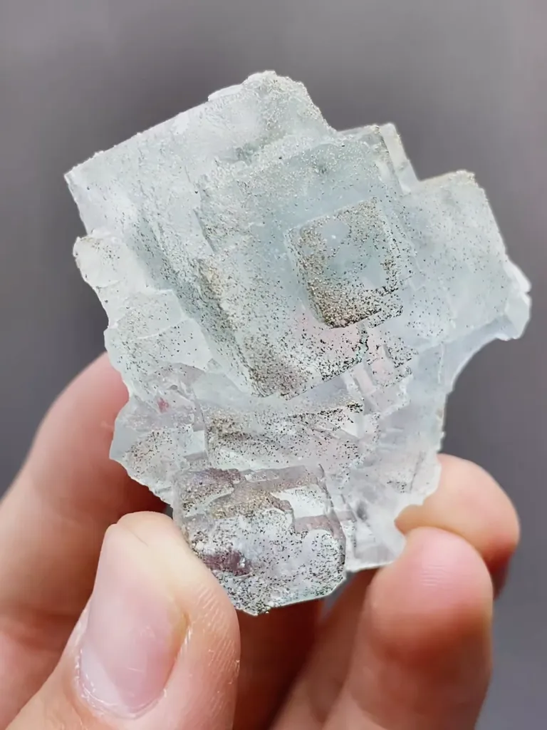 Natural Transparent Glassy Fluorite and Pyrite coexist comes from Yaogangxian,Hunan 40*25*45MM - image 3