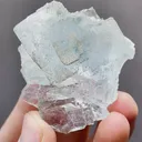 Natural Transparent Glassy Fluorite and Pyrite coexist comes from Yaogangxian,Hunan 40*25*45MM - image 1