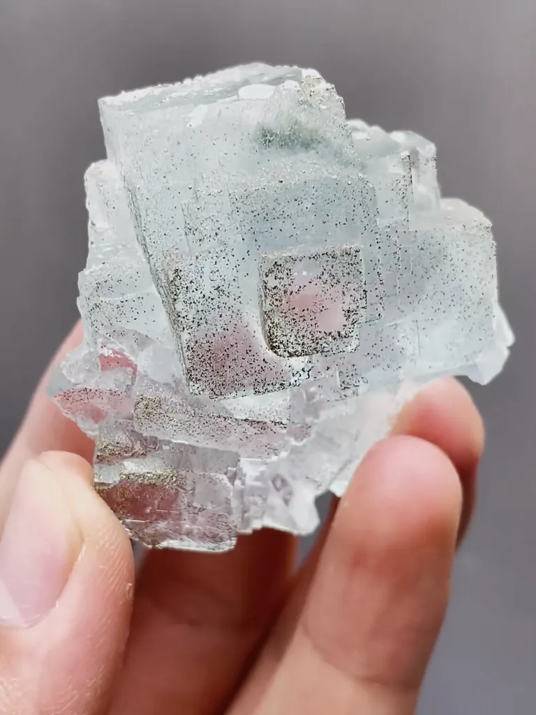 Natural Transparent Glassy Fluorite and Pyrite coexist comes from Yaogangxian,Hunan 40*25*45MM - image 5