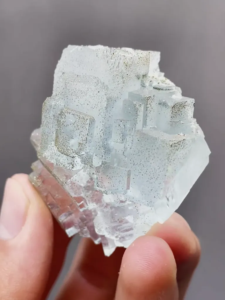 Natural Transparent Glassy Fluorite and Pyrite coexist comes from Yaogangxian,Hunan 40*25*45MM - image 4