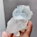 Natural Transparent Glassy Fluorite and Quartz coexist comes from Yaogangxian,Hunan 45*35*60MM - image 4