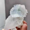 Natural Transparent Glassy Fluorite and Quartz coexist comes from Yaogangxian,Hunan 45*35*60MM - image 2