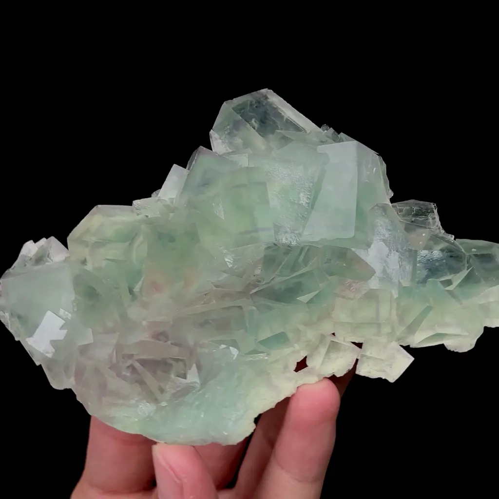 Natural Transparent Green Blue-Edged Phantom Fluorite Mineral Specimen,High Quality Specimen,XIANGHUALING,HUNAN,CHINA(125*90*33mm) - image 2