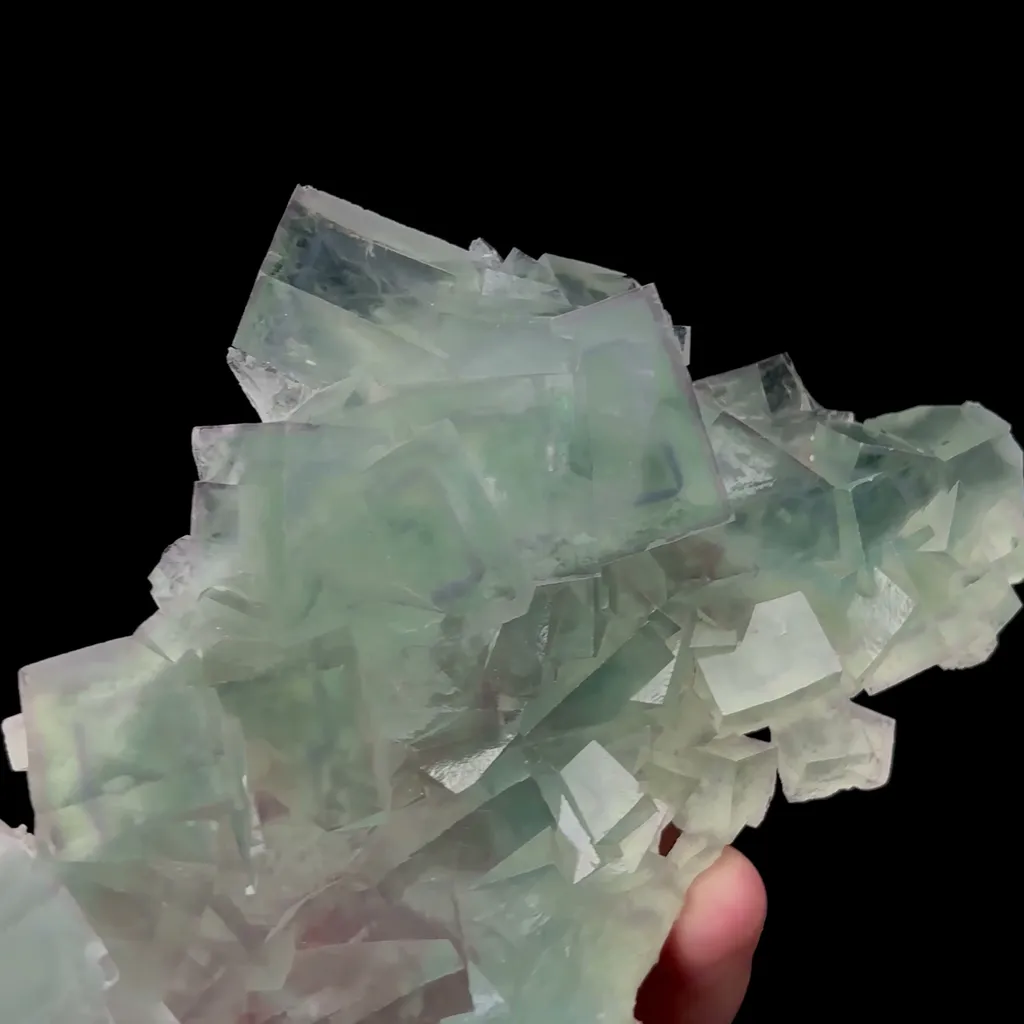 Natural Transparent Green Blue-Edged Phantom Fluorite Mineral Specimen,High Quality Specimen,XIANGHUALING,HUNAN,CHINA(125*90*33mm) - image 3