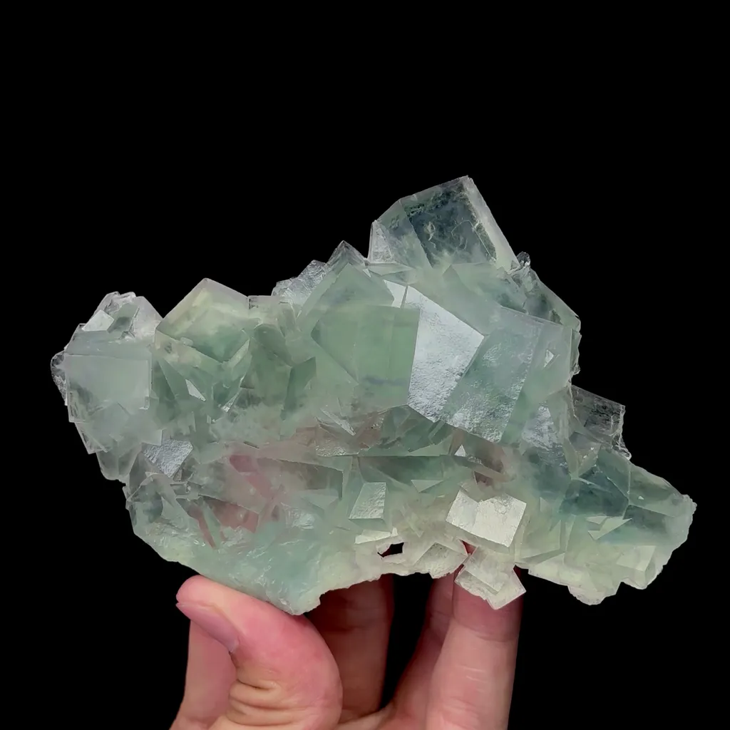 Natural Transparent Green Blue-Edged Phantom Fluorite Mineral Specimen,High Quality Specimen,XIANGHUALING,HUNAN,CHINA(125*90*33mm) - image 4