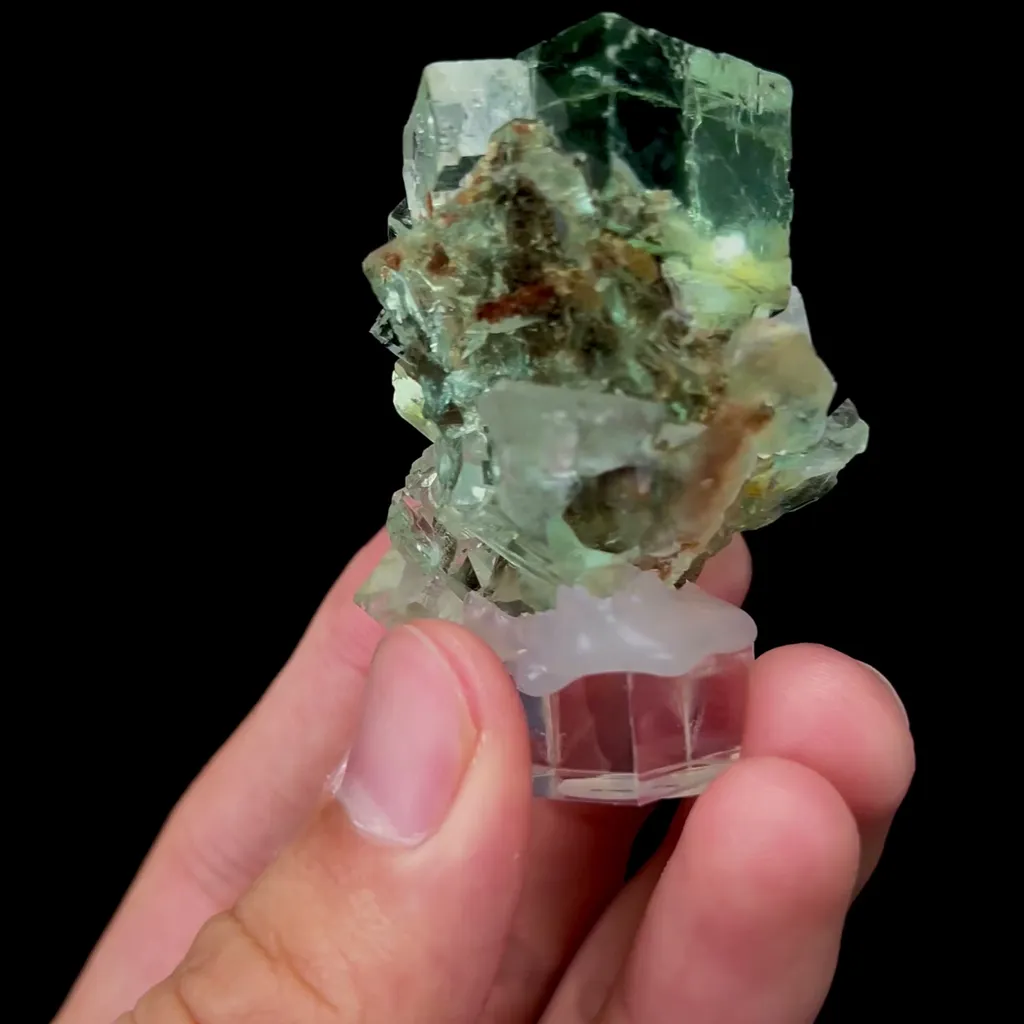 Natural Transparent Green Cubic Fluorite Mineral Specimen,High Quality Specimen,XIANGHUALING,HUNAN,CHINA(47*28*52mm) - image 3
