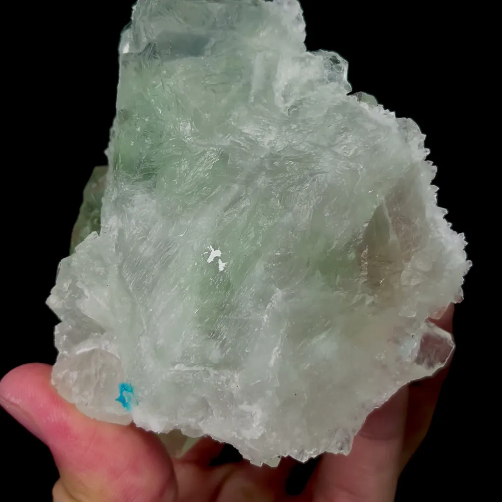 Natural Transparent Green Cubic Fluorite Mineral Specimen,High Quality Specimen,XIANGHUALING,HUNAN,CHINA(85*70*50mm) - image 4