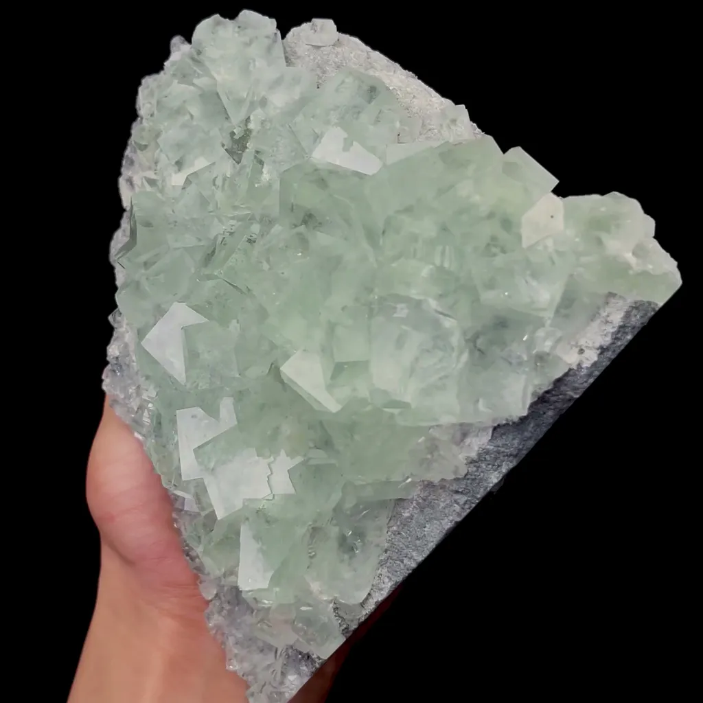 Natural Transparent Green Cubic Fluorite Mineral Specimen,High Quality Specimen,ZHEJIANG,CHINA(140*65*146mm) - image 2