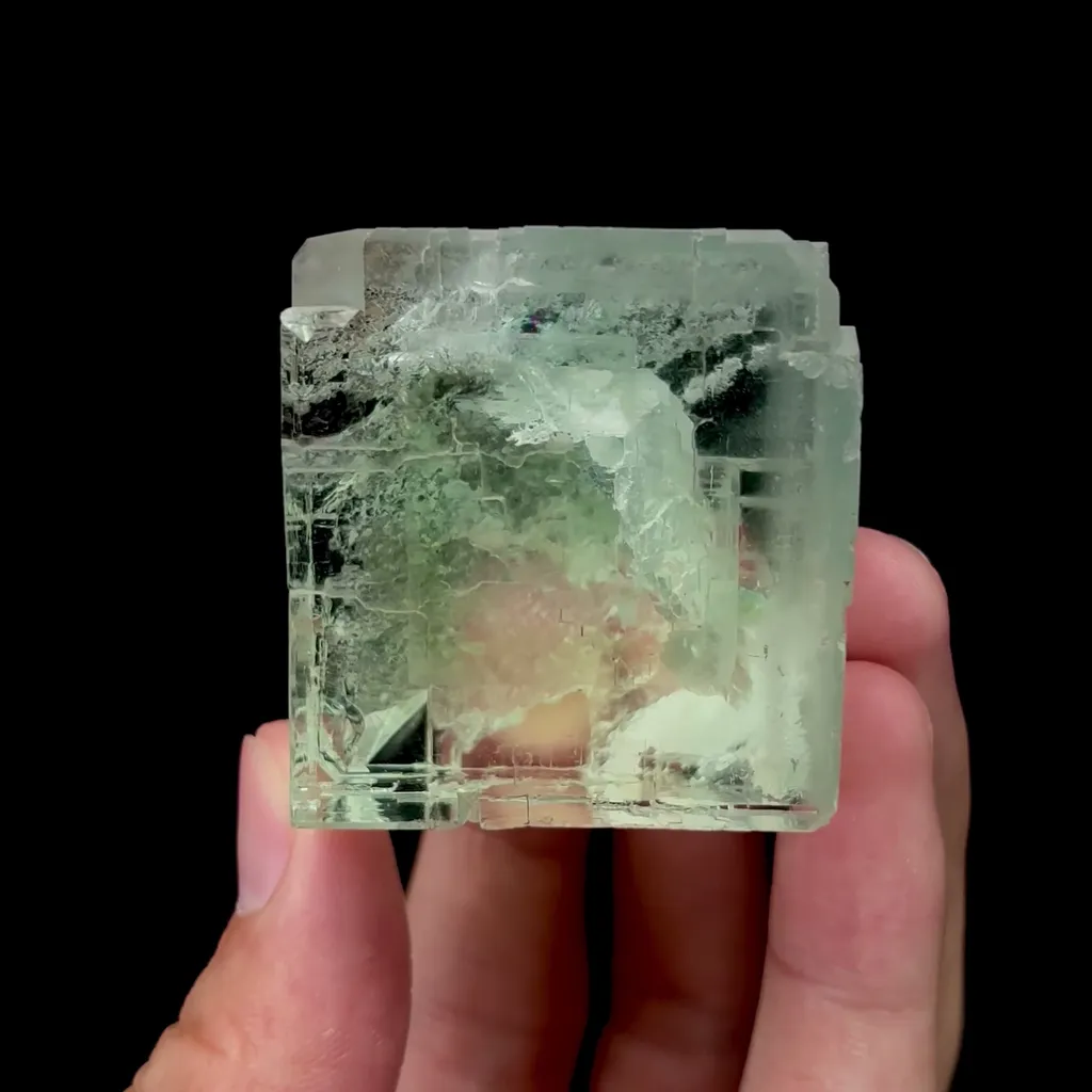 Natural Transparent Green Cubic Fluorite Mineral Specimen,High Quality Specimen,ZHEJIANG,CHINA(42*44*37mm) - image 3