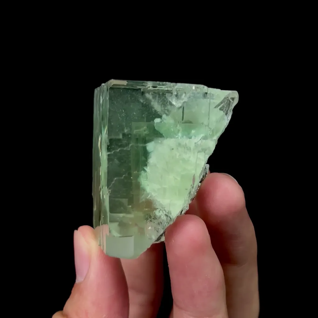 Natural Transparent Green Cubic Fluorite Mineral Specimen,High Quality Specimen,ZHEJIANG,CHINA(42*44*37mm) image