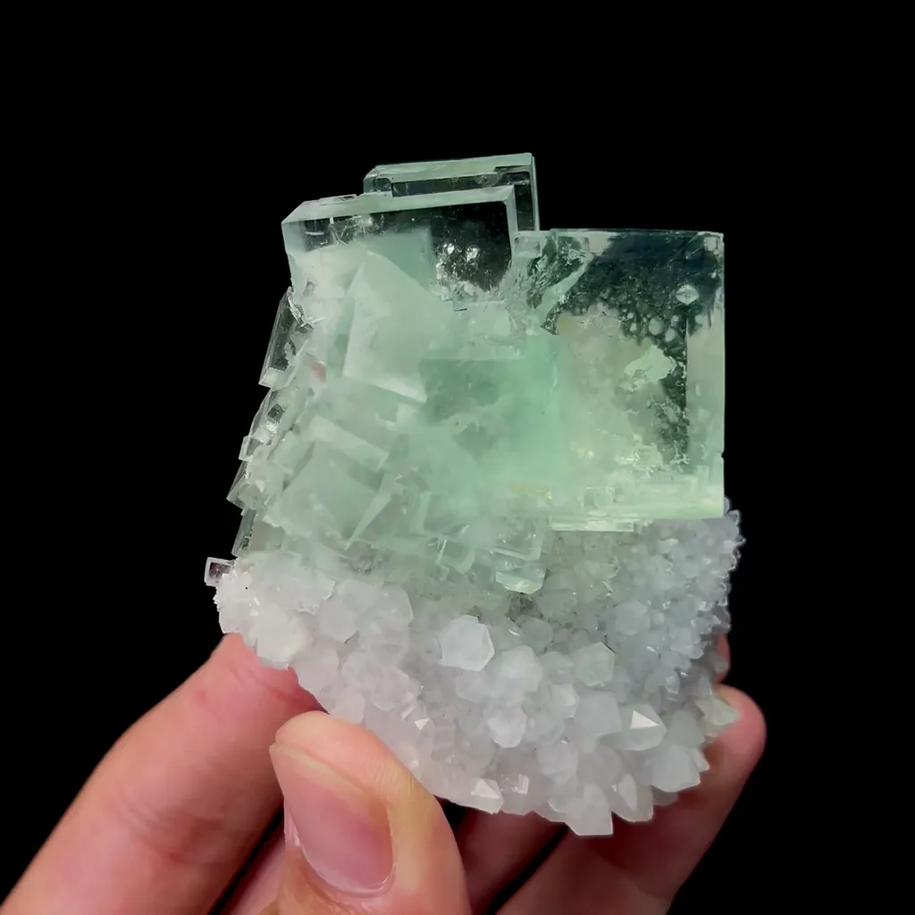 Natural Transparent Green Fluorite and Crystal Mineral Specimen,High Quality Specimen,ZHEJIANG,CHINA(75*60*53mm) image
