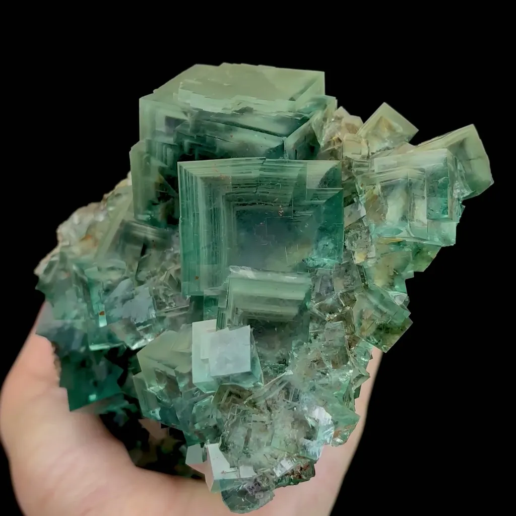 Natural Transparent Green Fluorite Mineral Specimen,High Quality Specimen,HUANGSHAPING,CHENZHOU,HUNAN,CHINA(110*80*100mm) image