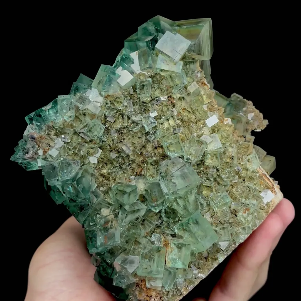 Natural Transparent Green Fluorite Mineral Specimen,High Quality Specimen,HUANGSHAPING,CHENZHOU,HUNAN,CHINA(110*80*100mm) - image 4