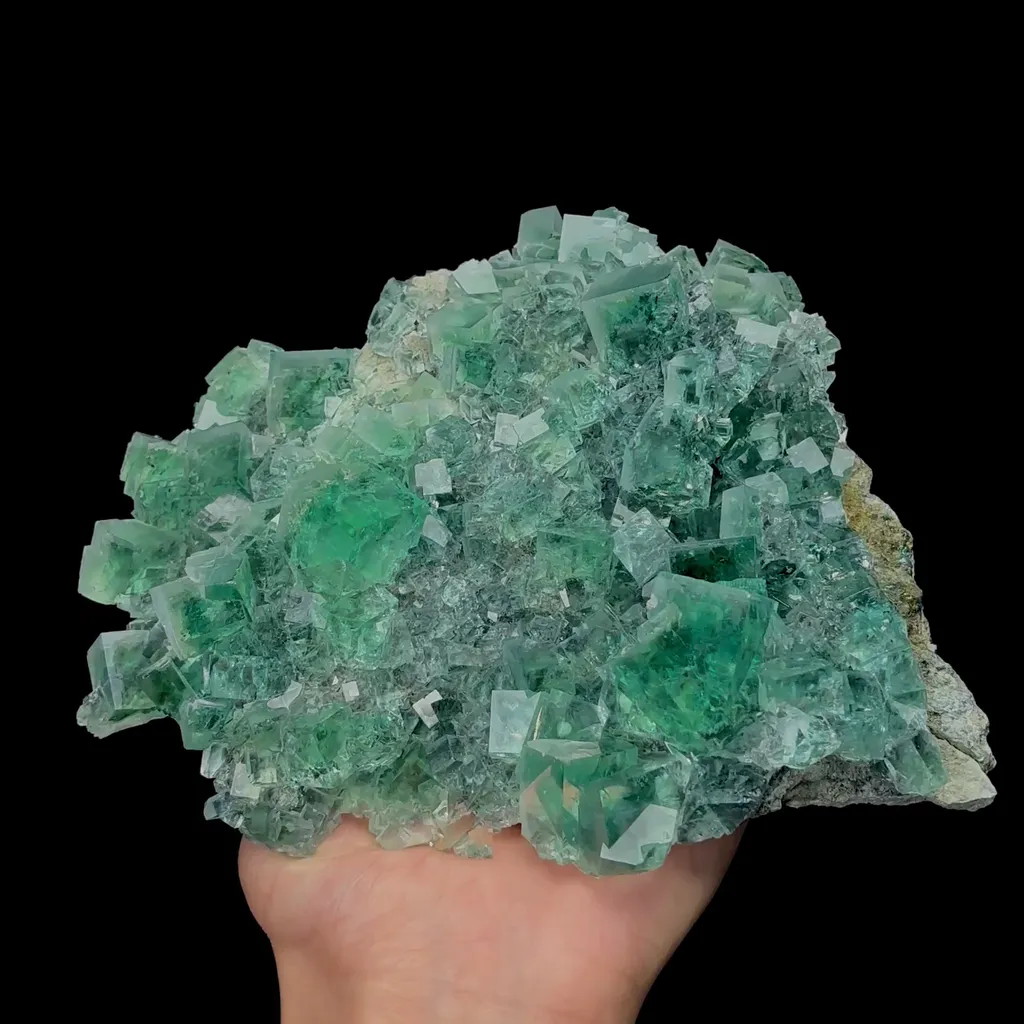 Natural Transparent Green Fluorite Mineral Specimen,High Quality Specimen,XIANGHUALING,HUNAN,CHINA(180*150*60mm) image