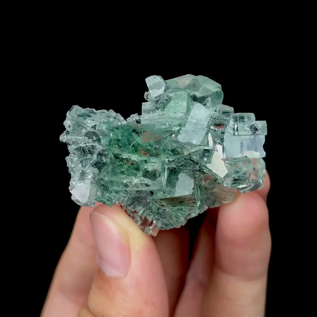 Natural Transparent Green Fluorite Mineral Specimen,High Quality Specimen,XIANGHUALING,HUNAN,CHINA(46*33*16mm) image