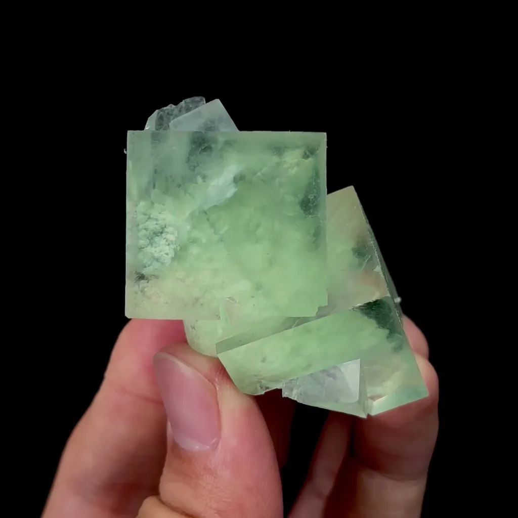 Natural Transparent Green Fluorite Mineral Specimen,High Quality Specimen,XIANGHUALING,HUNAN,CHINA(58*42*27mm) image
