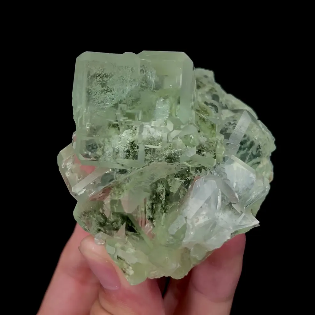 Natural Transparent Green Fluorite Mineral Specimen,High Quality Specimen,XIANGHUALING,HUNAN,CHINA(77*63*53mm) image