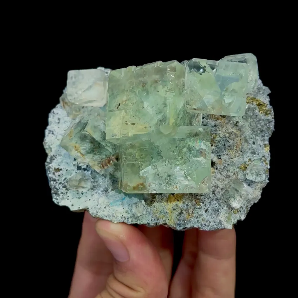 Natural Transparent Green Fluorite Mineral Specimen,High Quality Specimen,XIANGHUALING,HUNAN,CHINA(80*57*45mm) image