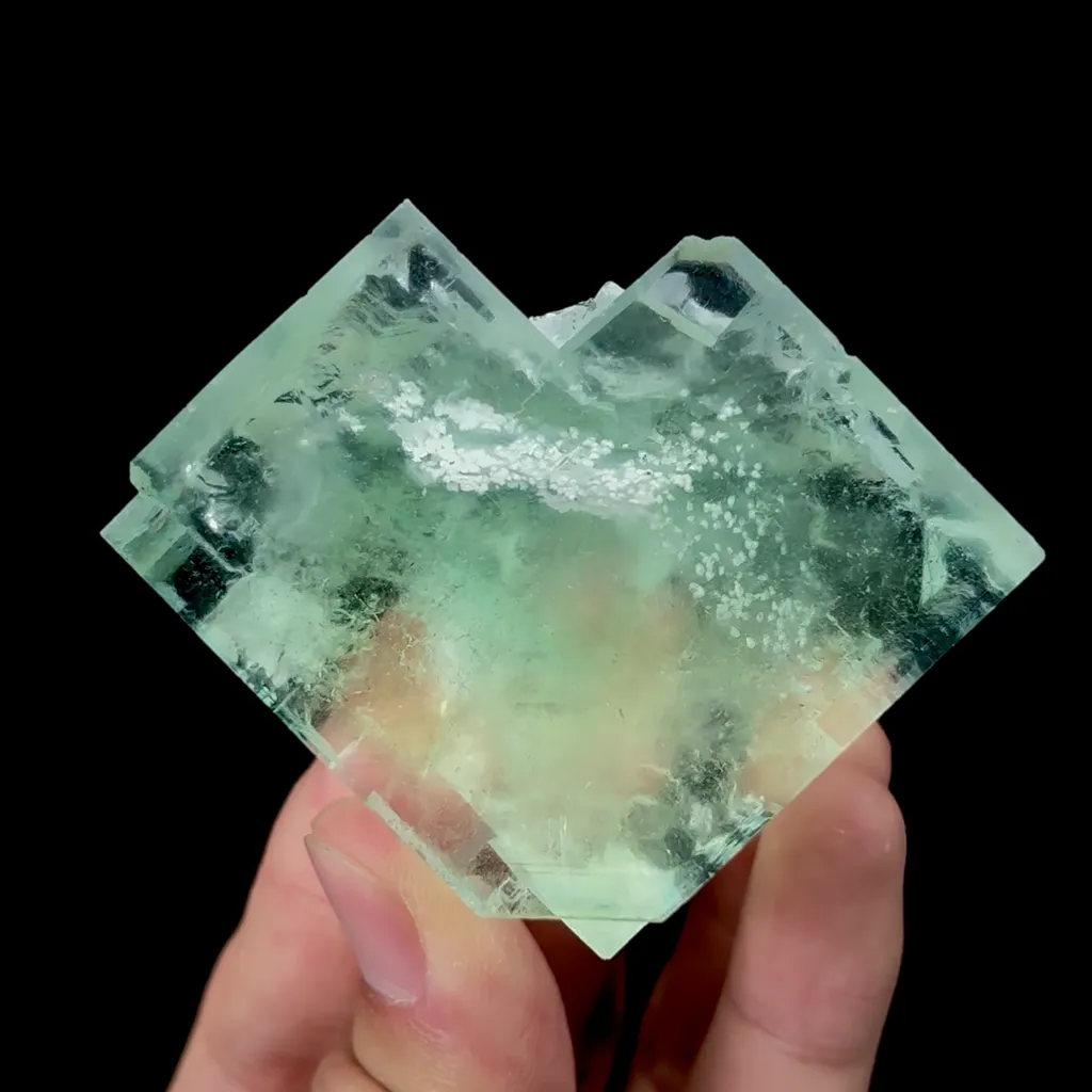 Natural Transparent Green Fluorite Mineral Specimen,High Quality Specimen,ZHEJIANG,CHINA(66*35*52mm) image