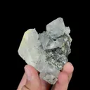 Natural Transparent Octahedral Fluorite and Calcite, Mineral Specimen: Inner Mongolia,China (50*65*40MM) - image 2
