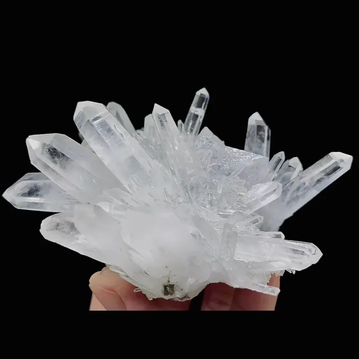 Natural Transparent Octahedral Fluorite and Clear Quartz Cluster Symbiosis comes from Yaogangxian,Hunan 115*80*50MM - image 3