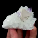 Natural Transparent Octahedral Fluorite and Quartz Cluster, Mineral Specimen:Zhejiang,China (60*45*30MM) - image 2