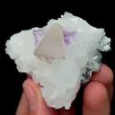Natural Transparent Octahedral Fluorite and Quartz Cluster, Mineral Specimen:Zhejiang,China (60*45*30MM) - image 3