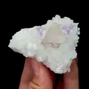 Natural Transparent Octahedral Fluorite and Quartz Cluster, Mineral Specimen:Zhejiang,China (60*45*30MM) - image 4