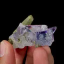 Natural Transparent Octahedral Fluorite and Quartz, Mineral Specimen: Inner Mongolia,China (45*50*25MM) - image 3
