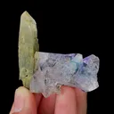 Natural Transparent Octahedral Fluorite and Quartz, Mineral Specimen: Inner Mongolia,China (45*50*25MM) - image 6