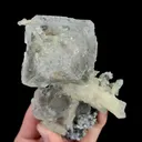 Natural Transparent Octahedral Fluorite and Quartz, Mineral Specimen: Inner Mongolia,China (75*110*60MM) - image 5