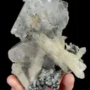 Natural Transparent Octahedral Fluorite and Quartz, Mineral Specimen: Inner Mongolia,China (75*110*60MM) - image 3