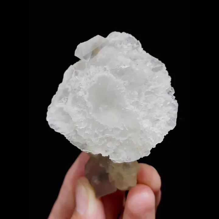 Natural Transparent Octahedral Fluorite & Calcite, Mineral Specimen:Xianghualing,Hunan (45*70*30MM) image