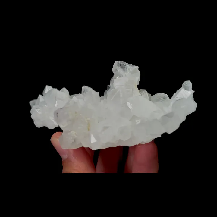 Natural Transparent Octahedral Fluorite & Clear Quartz Cluster ,Mineral Specimen: Yaogangxian,Hunan (110*45*40MM) image