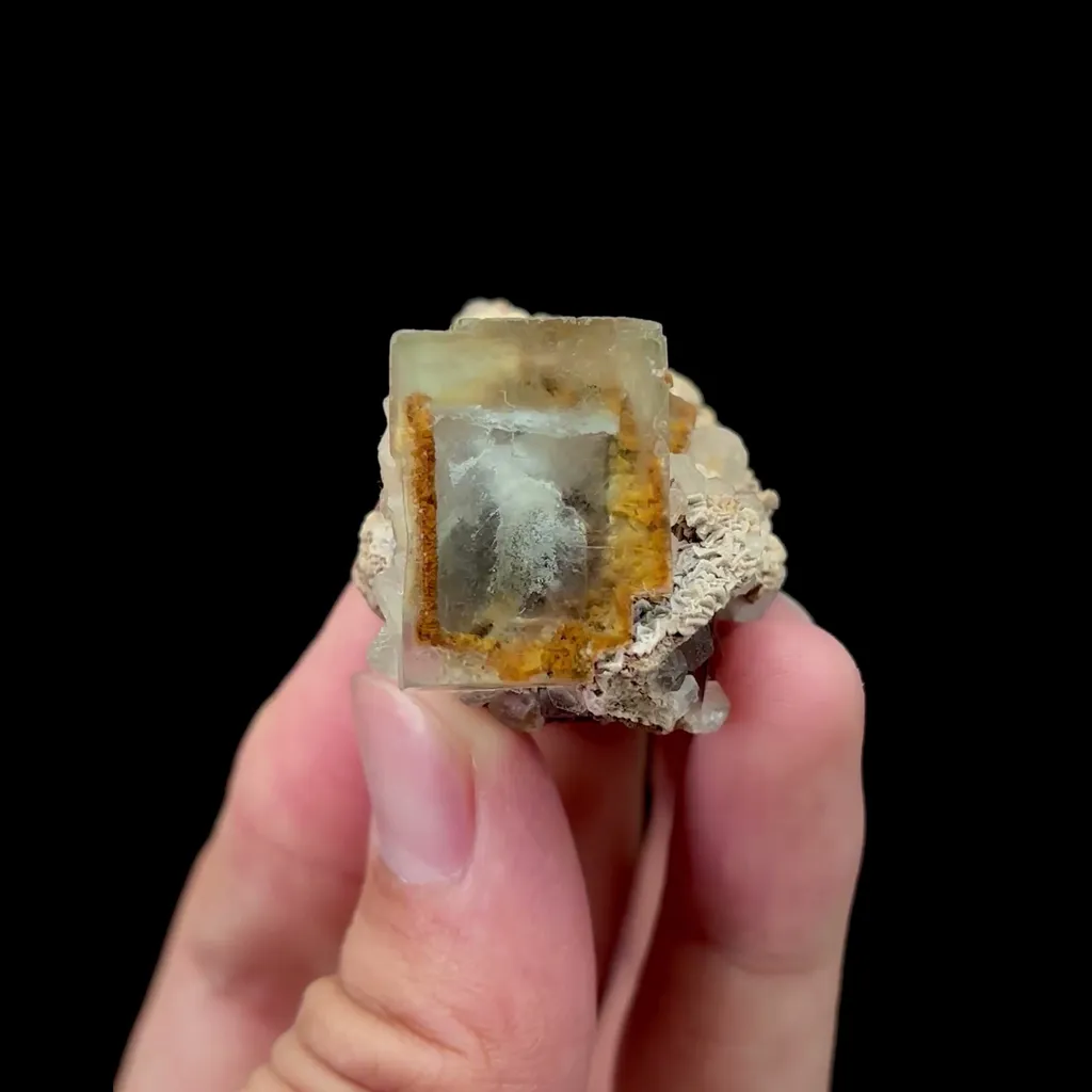 Natural Transparent Phantom Fluorite Mineral Specimen,High Quality Specimen,YAO GANG XIAN,HUNAN,CHINA(30*46*31mm) image