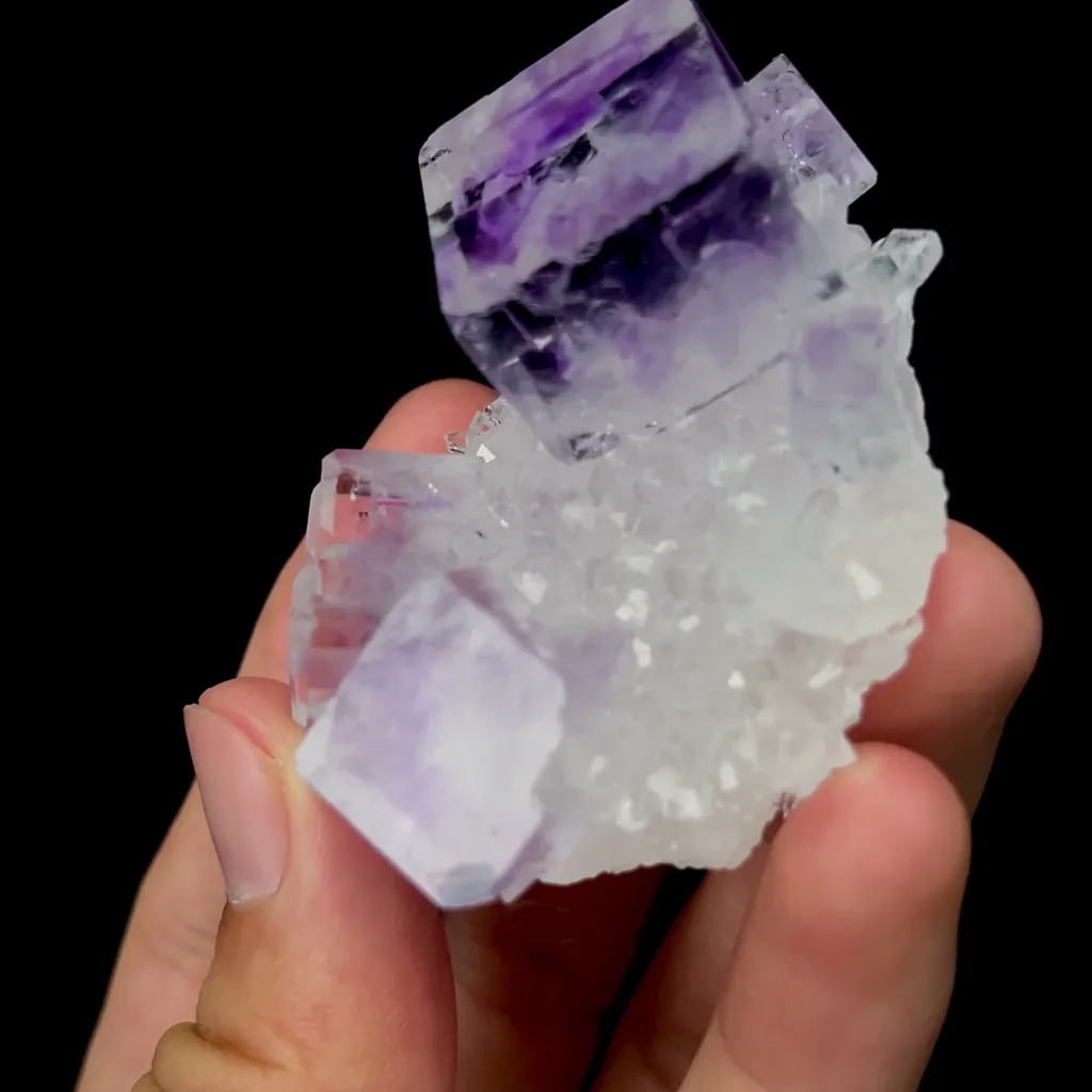 Natural Transparent Purple Cubic Fluorite and Crystal Mineral Specimen,High Quality Specimen,ZHEJIANG,CHINA(57*46*29mm) - image 3