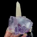 Natural Transparent Purple Cubic Fluorite and Quartz Mineral Specimen,High Quality Specimen,YAO GANG XIAN,HUNAN,CHINA(112*90*50mm) - image 1