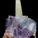 Natural Transparent Purple Cubic Fluorite and Quartz Mineral Specimen,High Quality Specimen,YAO GANG XIAN,HUNAN,CHINA(112*90*50mm) - image 3