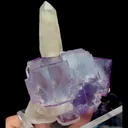 Natural Transparent Purple Cubic Fluorite and Quartz Mineral Specimen,High Quality Specimen,YAO GANG XIAN,HUNAN,CHINA(112*90*50mm) - image 2