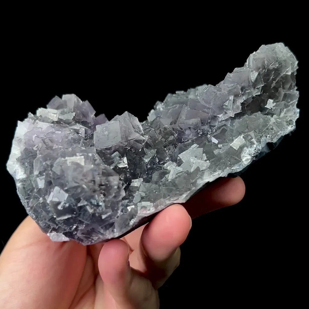 Natural Transparent Purple Cubic Fluorite Mineral Specimen,High Quality Specimen,XIANGHUALING,HUNAN,CHINA(125*80*45mm) - image 2