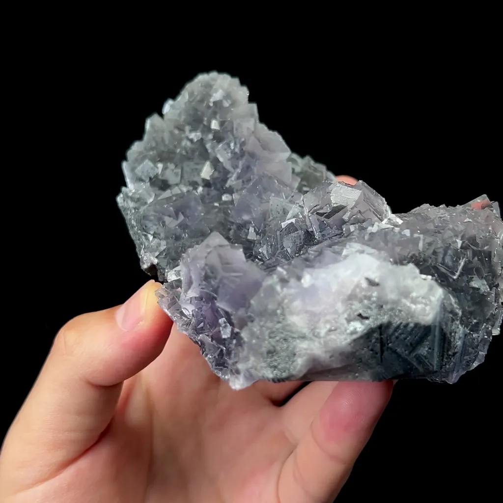 Natural Transparent Purple Cubic Fluorite Mineral Specimen,High Quality Specimen,XIANGHUALING,HUNAN,CHINA(125*80*45mm) - image 7