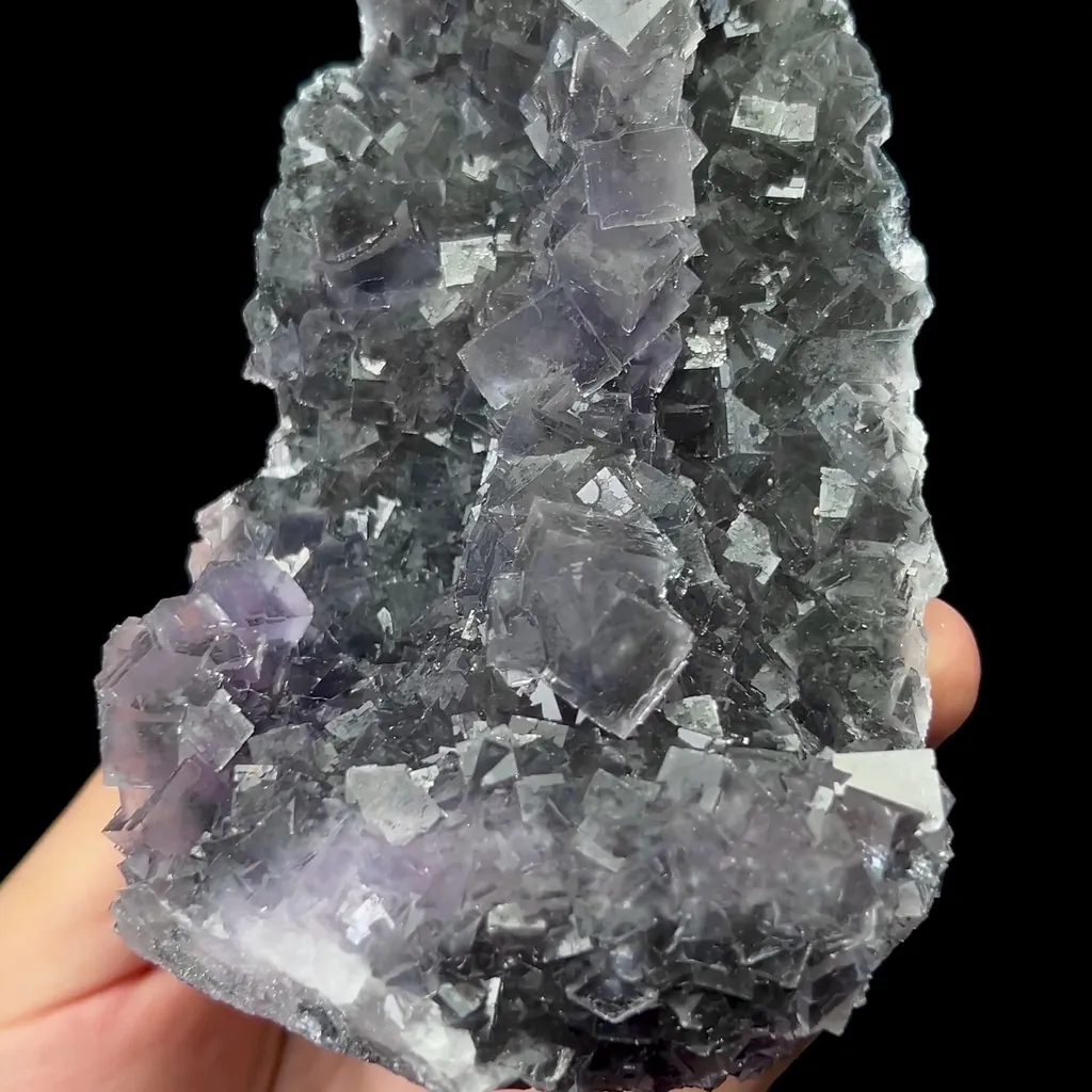 Natural Transparent Purple Cubic Fluorite Mineral Specimen,High Quality Specimen,XIANGHUALING,HUNAN,CHINA(125*80*45mm) - image 6