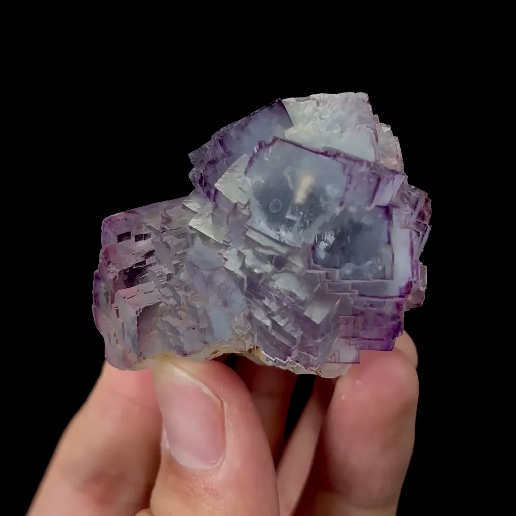 Natural Transparent Purple Fluorite Mineral Specimen,High Quality Specimen,YAO GANG XIAN,HUNAN,CHINA(50*37*35mm) image