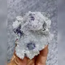 Natural Transparent Purple Phantom Fluorite and Quartz Symbiosis comes from Zhejiang,China 60*65*40MM - image 4