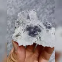 Natural Transparent Purple Phantom Fluorite and Quartz Symbiosis comes from Zhejiang,China 60*65*40MM - image 3